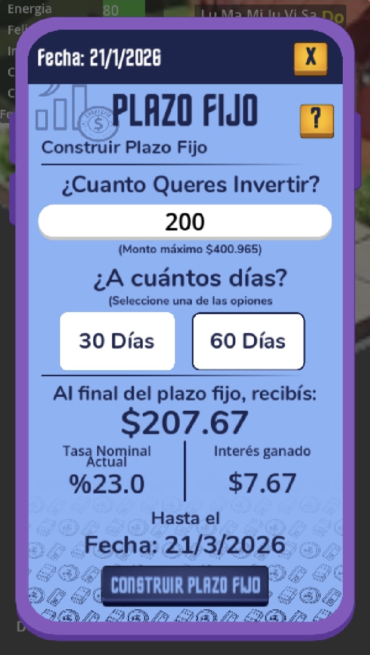 Resultados de la simulación financiera